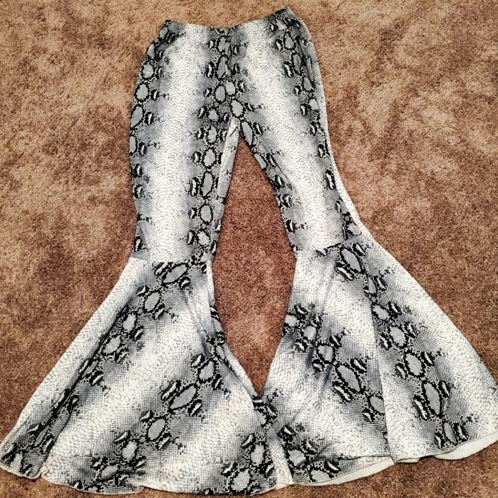 Snake Skin Bell Bottoms